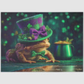 Papier Mousseline Decoupage St. Patrick's Irish Lucky Frog Pot Gold (Recto)