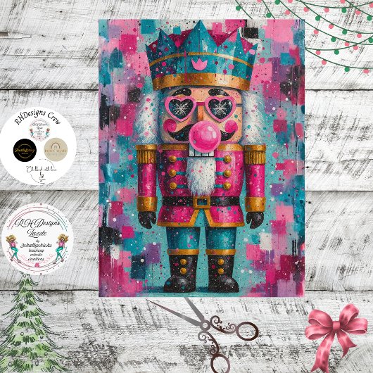 Papier Mousseline Decoupage Starlight Sass Whimsical Nutcracker 
