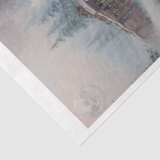 Papier Mousseline Decoupage Steam Engine Christmas Train Collage (Détail)