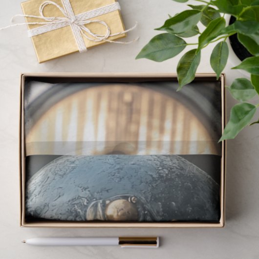 Papier Mousseline Découpage Steampunk Blue Standard Poodle (Cadeau)