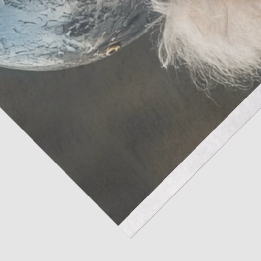 Papier Mousseline Découpage Steampunk Blue Standard Poodle (Détail)