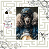 Papier Mousseline Découpage Steampunk Blue Standard Poodle