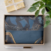 Papier Mousseline Découpage Steampunk Cobalt Blue Dog (Cadeau)