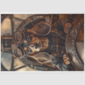 Papier Mousseline Découpage Steampunk Flying Dachshund (Recto)