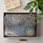 Papier Mousseline Découpage Steampunk Highland Cow & Moon (Cadeau)