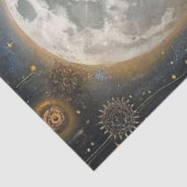 Papier Mousseline Découpage Steampunk Highland Cow & Moon (Détail)