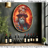 Papier Mousseline Découpage Steampunk Hippy Homme Faux Ink 034