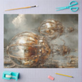 Papier Mousseline Découpage Steampunk Hot Air Balloon Mirror Finitio (Artisanat)