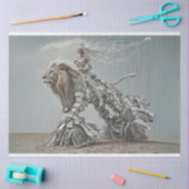 Papier Mousseline Découpage Steampunk Lion Lioness Paysage (Artisanat)