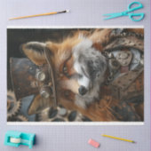 Papier Mousseline Découpage Steampunk Long Haied Red Fox (Artisanat)