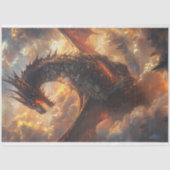 Papier Mousseline Découpage Steampunk Majestic Dragon (Recto)