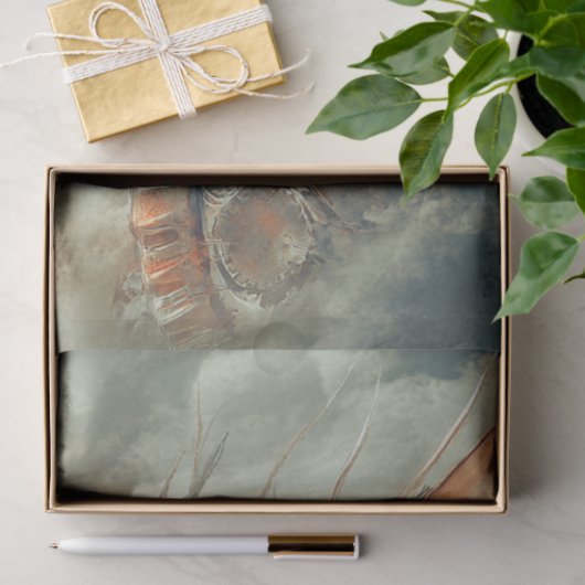 Papier Mousseline Découpage Steampunk Mythique Créature Dragon (Cadeau)