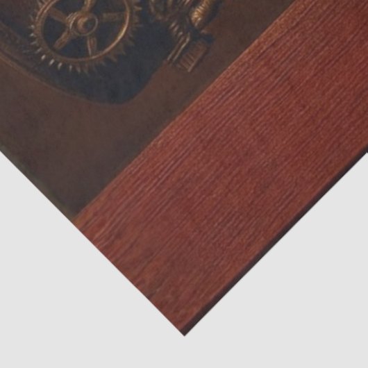 Papier Mousseline Decoupage Steampunk Santa Sneak Peek Gears Cheers (Détail)