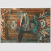 Papier Mousseline Découpage Steampunk Sheriff Alligator (Recto)