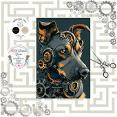 Papier Mousseline Découpage Steampunk Steal Chien