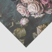 Papier Mousseline Découpage Steampunk Valentine Couple Turquoise Noi (Détail)