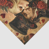 Papier Mousseline Découpage Steampunk Valentine Romantic Couple (Détail)