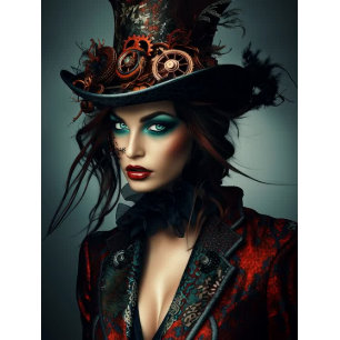 Papier Mousseline Découpage Steampunk Victorian belle femme