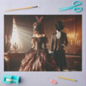 Papier Mousseline Decoupage Steampunk Victorian Fantasy Masquerade  (Artisanat)