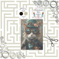 Découpage Steampunk Victorian Theme Chat