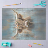 Papier Mousseline Découpage Style de ferme de vache Highland (Artisanat)