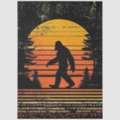 Papier Mousseline Decoupage Sunset Bigfoot Silhouette Walking (Recto)