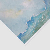 Papier Mousseline Découpage sur papier de fond océanique (Détail)