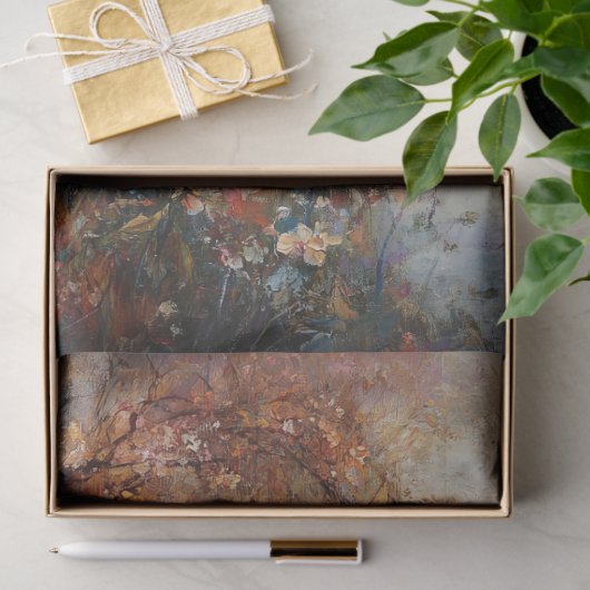 Papier Mousseline Découpage Swan Rustique Impressionniste Peinture (Cadeau)