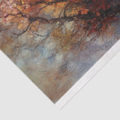 Papier Mousseline Découpage Swan Rustique Impressionniste Peinture (Détail)