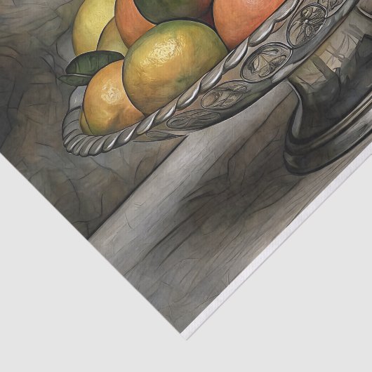 Papier Mousseline Découpage Symphonie Citrus (Détail)