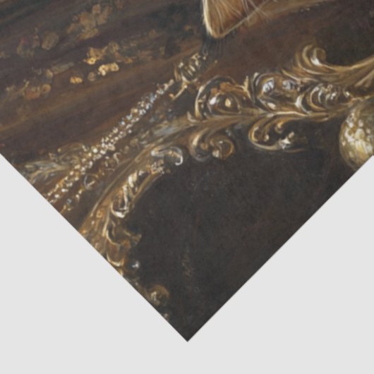 Papier Mousseline Découpage Tabby Luxueux & Chats Blancs (Détail)