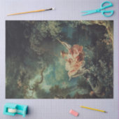 Papier Mousseline Découpage Tableau Fragonard Iconique dans le jardi (Artisanat)