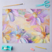 Papier Mousseline Découpage Tableau Vibrant Fleurs Faisy (Artisanat)