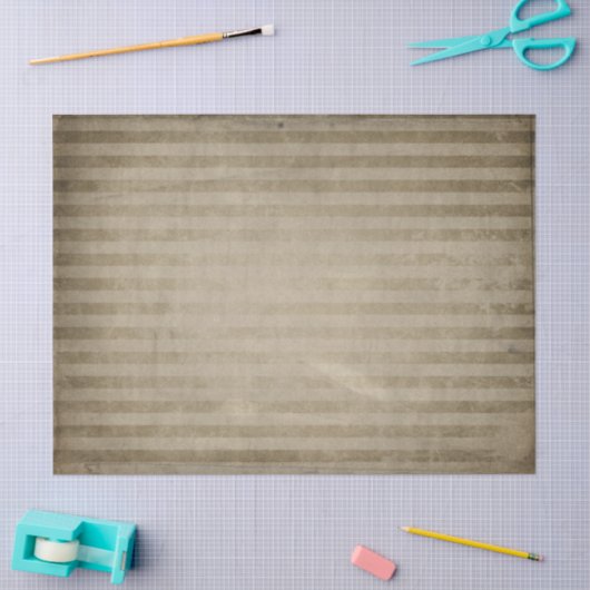 Papier Mousseline Découpage Tan Stripes Distantes (Artisanat)