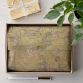 Papier Mousseline Découpage textile rustique vintage Jaune (Cadeau)