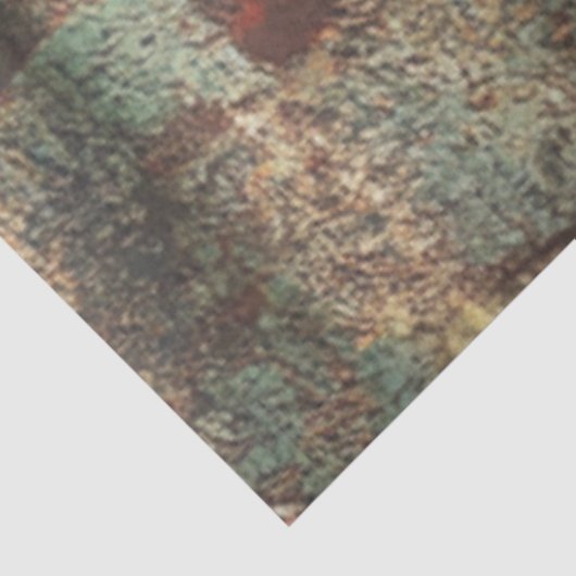 Papier Mousseline Découpage Tin rouillé métal Patiné (Détail)