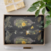 Papier Mousseline Découpage Tissu Tissu Terrarium Cloisons sur noir (Cadeau)