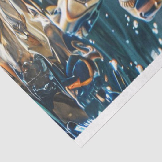 Papier Mousseline Découpage Tortues de mer (Détail)