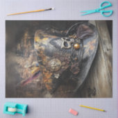 Papier Mousseline Découpage Tricorne Rustique Pirate Casquette Plume (Artisanat)