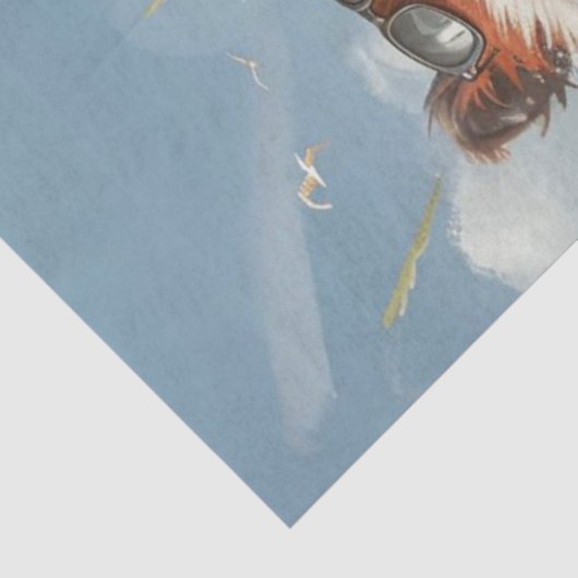 Papier Mousseline Decoupage Tropical Racoons Surf Squad  (Détail)