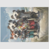 Papier Mousseline Decoupage Tropical Racoons Surf Squad  (Recto)