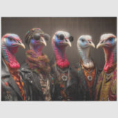 Papier Mousseline Decoupage Turkey Strut Fur Feather Funk Band (Recto)