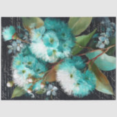 Papier Mousseline Découpage turquoise de la noix (Recto)