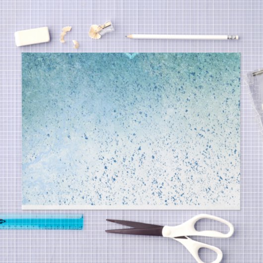 Papier Mousseline Découpage Turquoise Splatter (Artisanat)