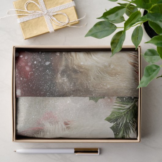 Papier Mousseline Decoupage Twinkling Christmas Santa (Cadeau)