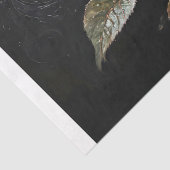 Papier Mousseline Découpage - Une rose unique en noir - (Détail)