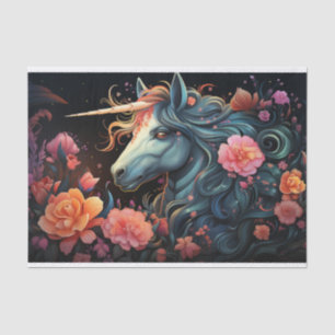 Papier Mousseline Découpage Unicorne foncée