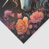 Papier Mousseline Découpage Unicorne foncée (Détail)