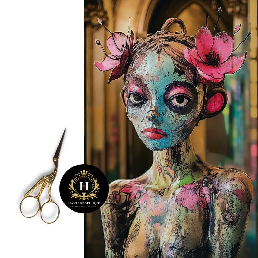 Papier Mousseline Découpage unique Whimsical Gothique Gargoyle