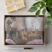 Papier Mousseline Découpage Vache blanche Bandana rose (Cadeau)